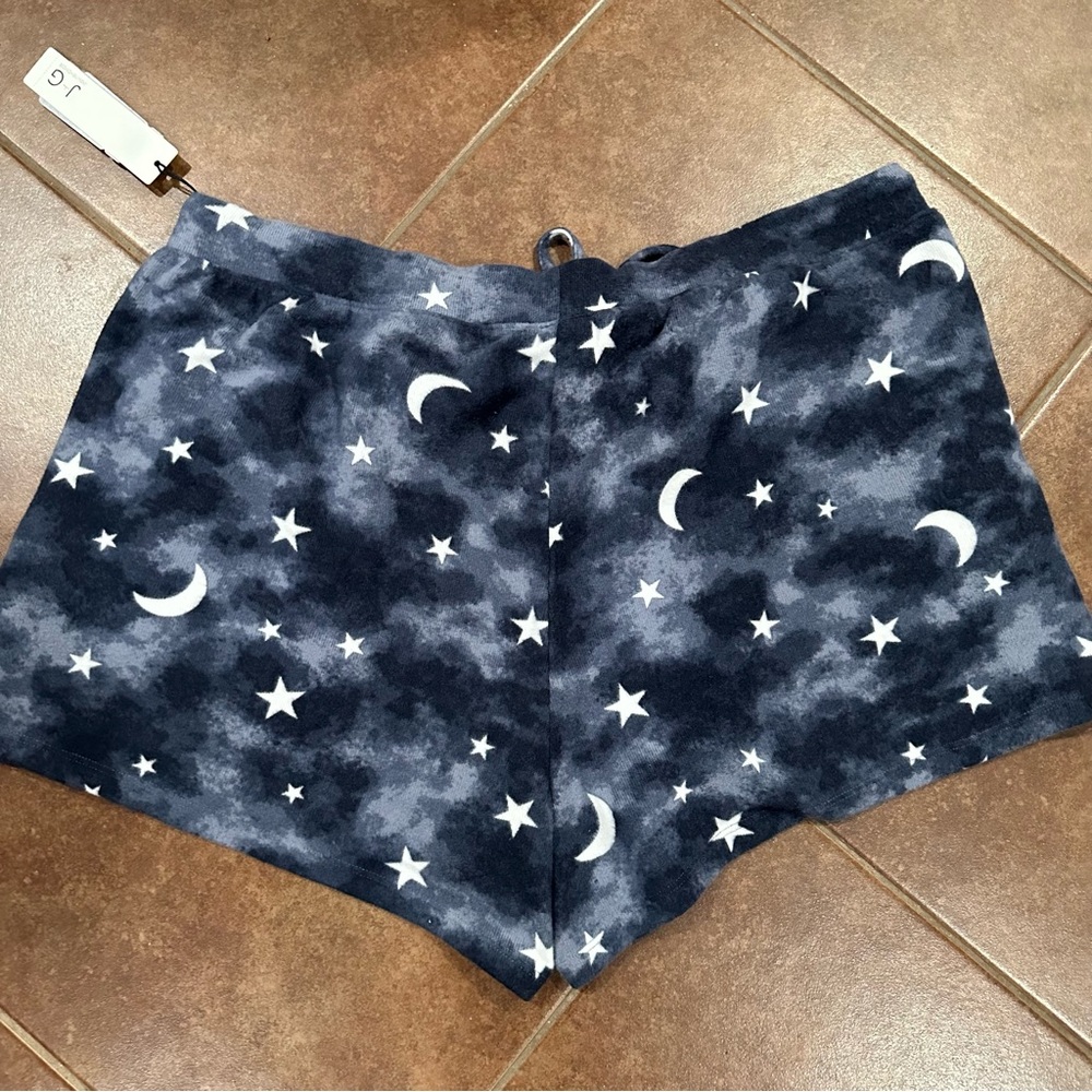 Jasmine & Ginger Star and Moon Print Drawstring Knit Sleep Shorts - Picture 6 of 6